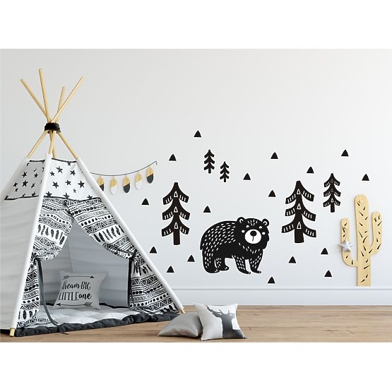 Decorațiune de perete – Urs în păduri întunecate