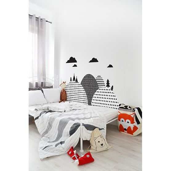 Decorațiuni de pus în spatele patului DEKORNIK-cu tema unor munți din Scandinavia