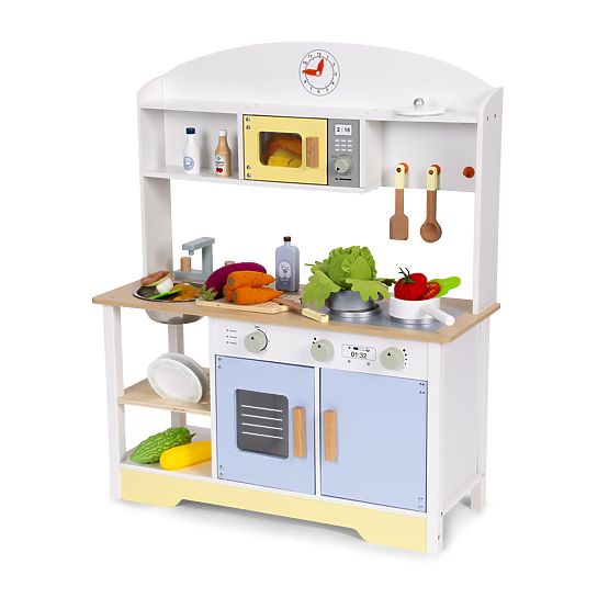 Bucătărie pentru copii cu cuptor, mașină de spălat, cuptor cu microunde și 12 accesorii ECOTOYS