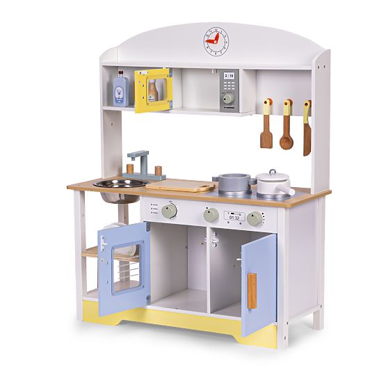 Bucătărie pentru copii cu cuptor, mașină de spălat, cuptor cu microunde și 12 accesorii ECOTOYS