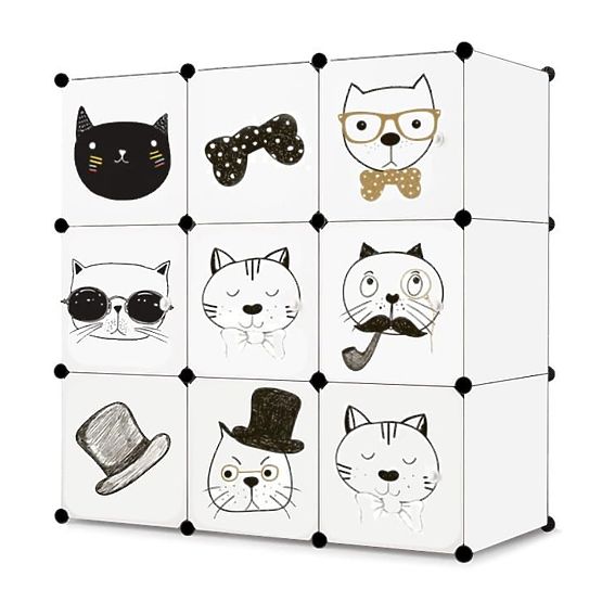 Dulap modular pentru copii 9x - pisici