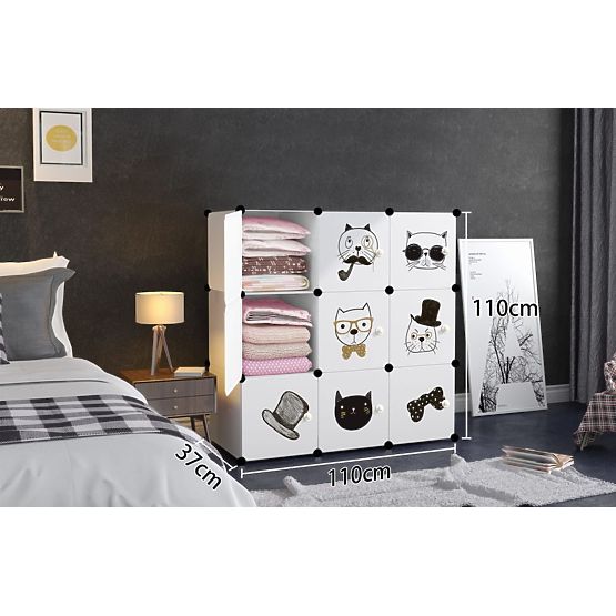 Dulap modular pentru copii 9x - pisici