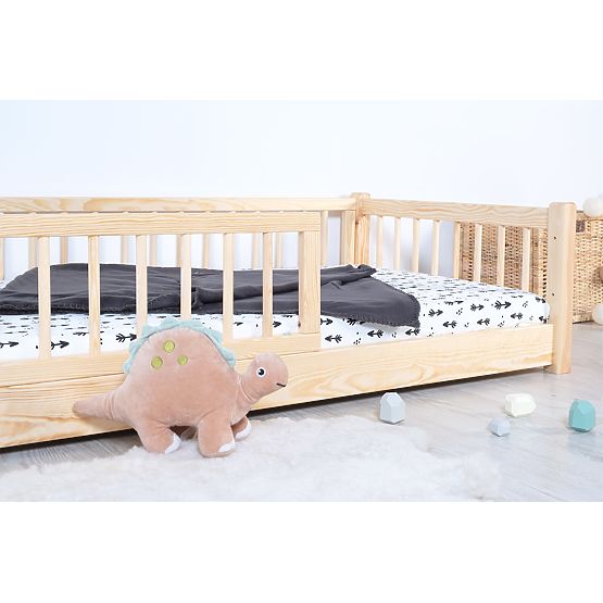 Pat de copii jos Montessori Ourbaby - natural