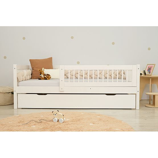 Pat pentru copii Teddy Plus - alb