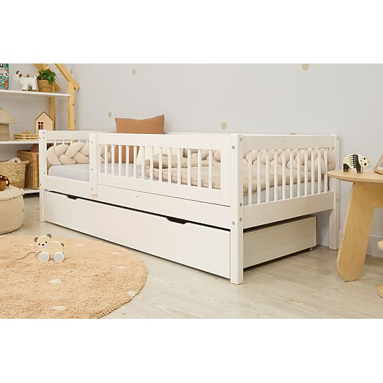 Pat pentru copii Teddy Plus - alb