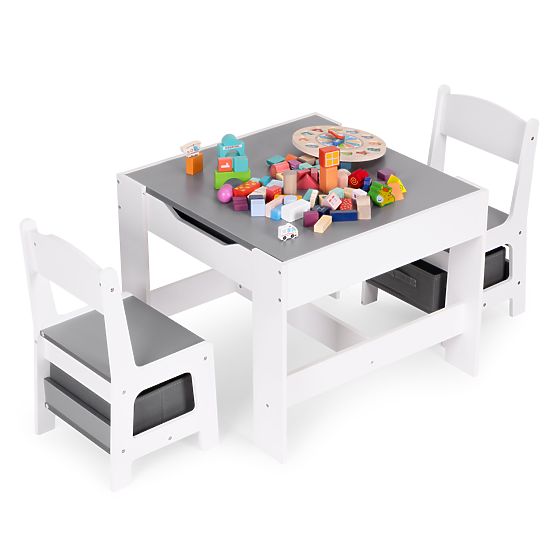Set de mobilier pentru copii masă + 2 scaune cu tablă ECOTOYS