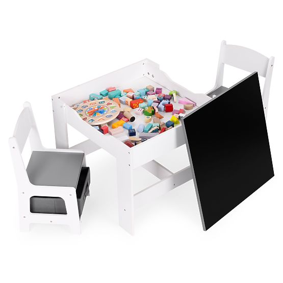 Set de mobilier pentru copii masă + 2 scaune cu tablă ECOTOYS