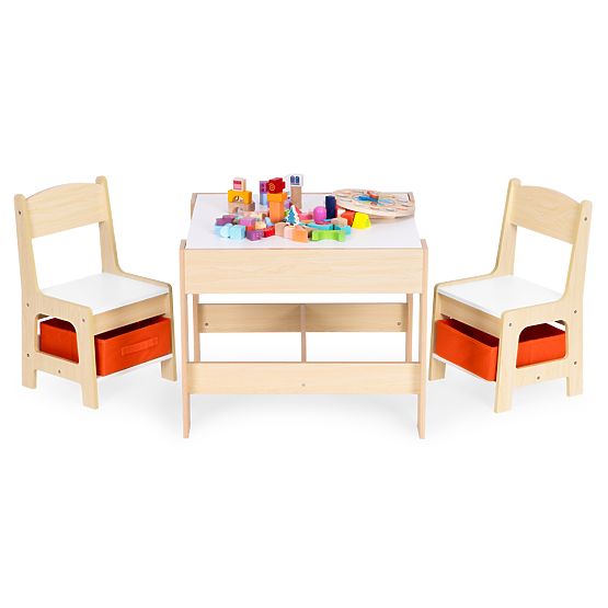 Set mobilier pentru copii masă + 2 scaune cu tablă ECOTOYS