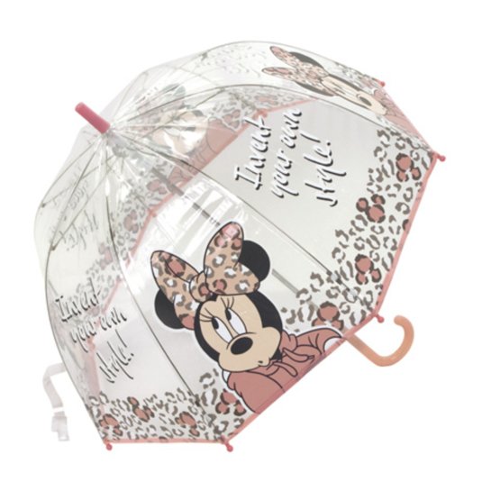 copilăresc transparent umbrelă Minnie Mouse - roz