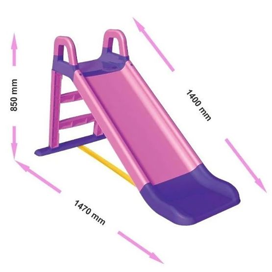 Diapozitiv pentru copii Happy 140 cm - violet-roz