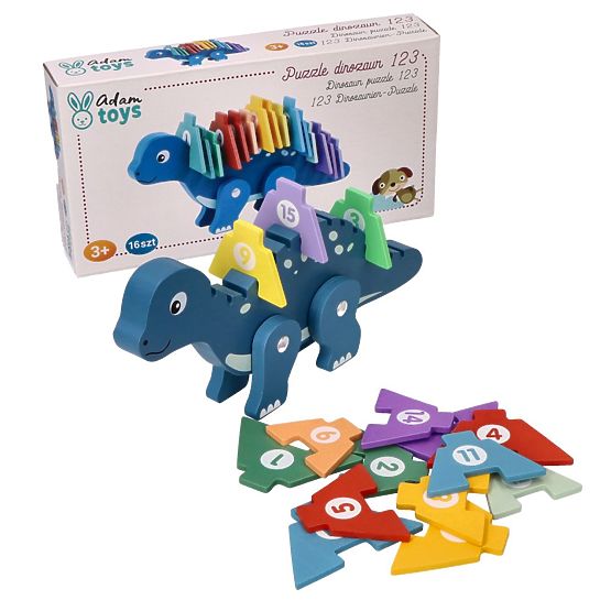 Dinozaur cu puzzle-uri numerice
