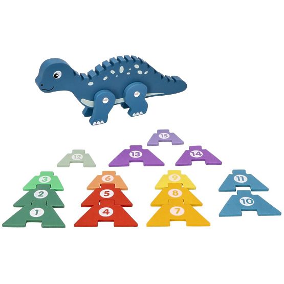 Dinozaur cu puzzle-uri numerice