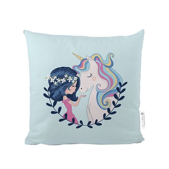 Domnul. Little Fox Pillow Fetiță și unicorn