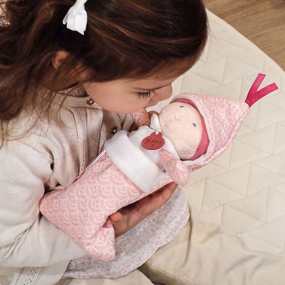 Doudou Jolijou Bebeluș în păturică de îmbrăcat 20 cm