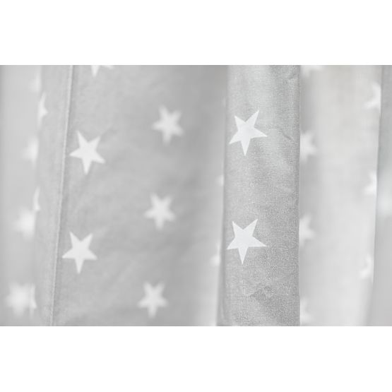 Draperie copii de culoare gri cu stelute albe 18