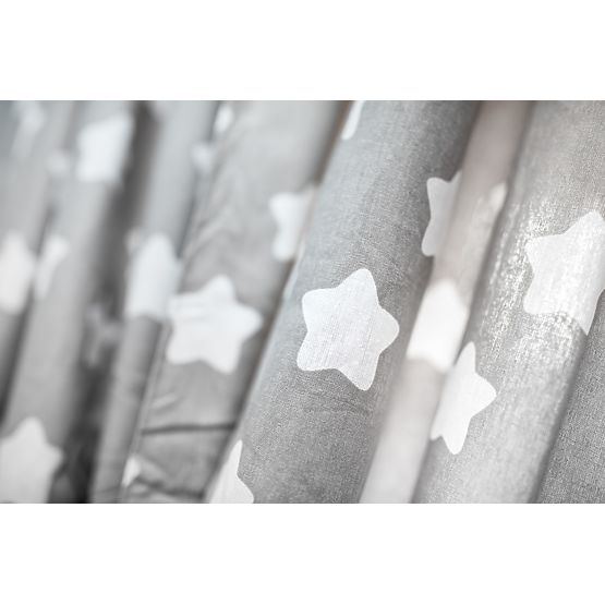 Draperie gri pentru copii cu steluțe albe de turtă dulce 10