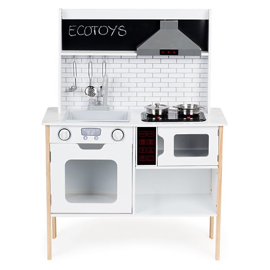 Bucătărie din lemn pentru copii + sunete și lumini ECOTOYS