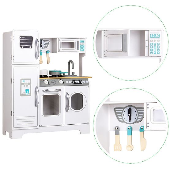 Bucătărie din lemn cu accesorii pentru copii ECOTOYS