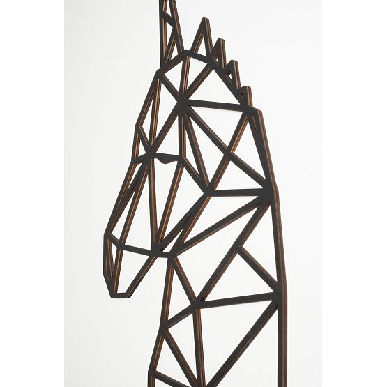 Pictură geometrică din lemn - Unicorn - diferite culori culoare: negru