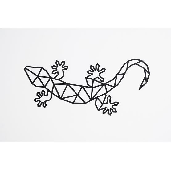 Pictura geometrica din lemn - Soparla - diferite culori culoare: negru