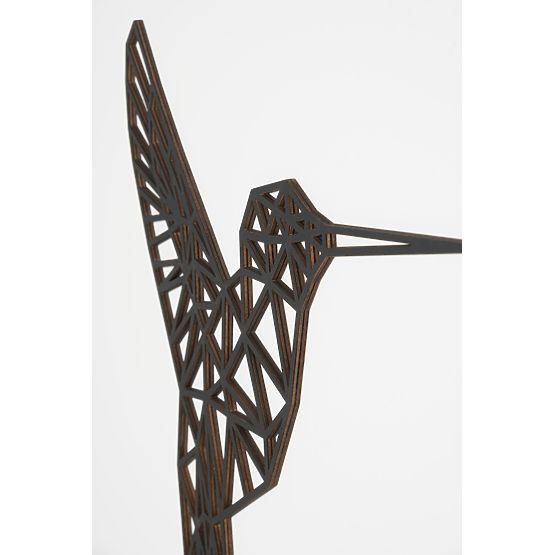 Pictura geometrica din lemn - Colibri - diferite culori culoare: negru