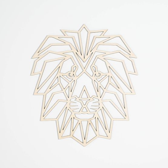 Pictură geometrică din lemn - Leu - diferite culori