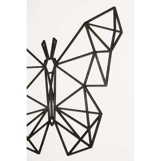 Pictură geometrică din lemn - Fluture - diferite culori culoare: negru