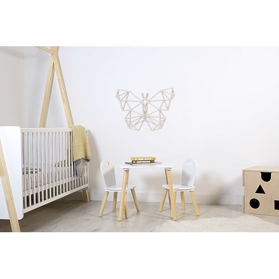 Pictură geometrică din lemn - Fluture - diferite culori