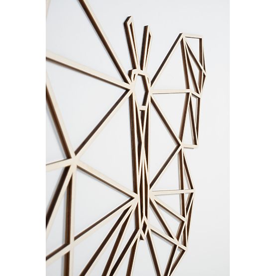 Pictură geometrică din lemn - Fluture - diferite culori culoare: natural