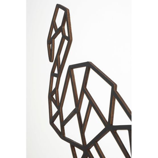 Pictură geometrică din lemn - Flamingo - diferite culori culoare: negru