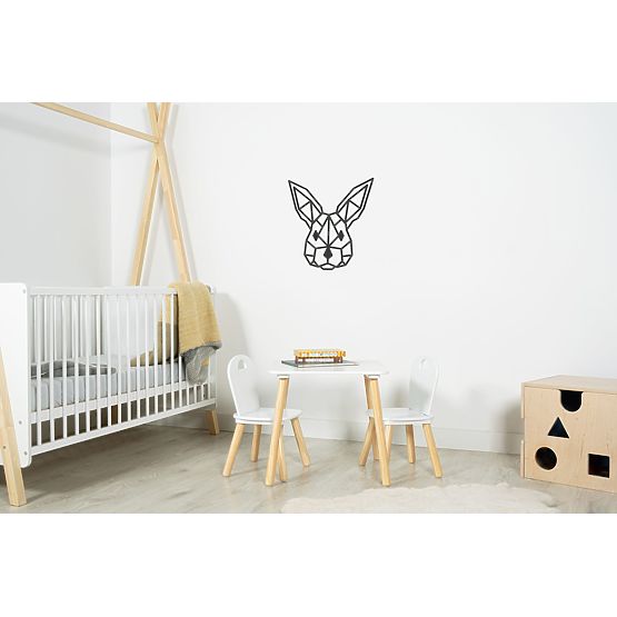 Pictură geometrică din lemn - Iepure - diferite culori