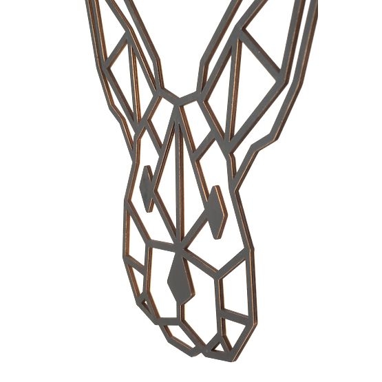 Pictură geometrică din lemn - Iepure - diferite culori