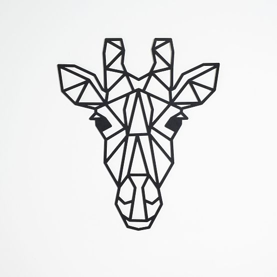 Pictura geometrica din lemn - Girafa - diferite culori