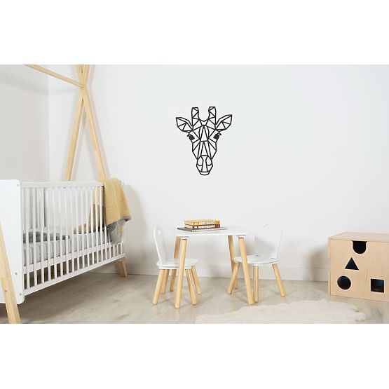 Pictura geometrica din lemn - Girafa - diferite culori