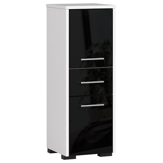 DULAP BAIE FIN COLOANĂ 30 2D 1SZ 85cm PK NEGRU LUCIOASĂ