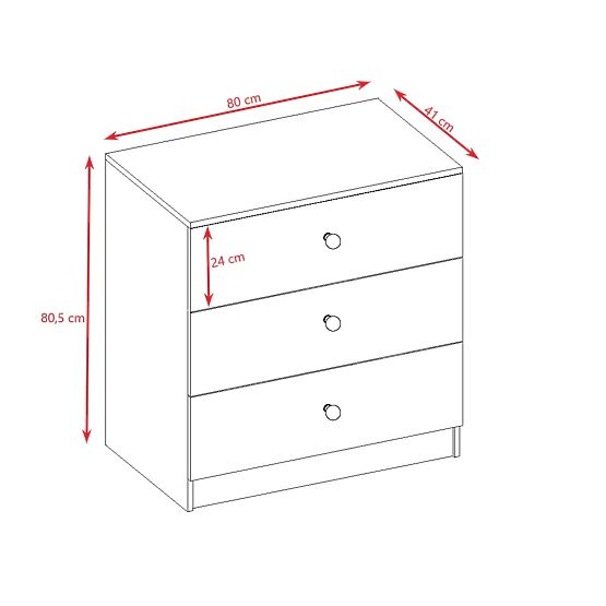 Dulap cu sertare pentru copii-alb