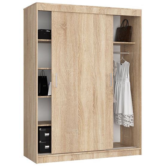 DULAP CU UȘI GLISANTE 150 cm CLP MONO STEJAR SONOMA