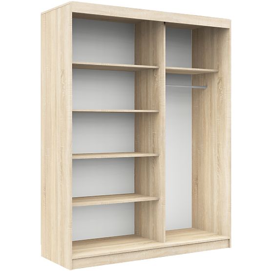 DULAP CU UȘI GLISANTE 150cm CLP SONOMA / ALB