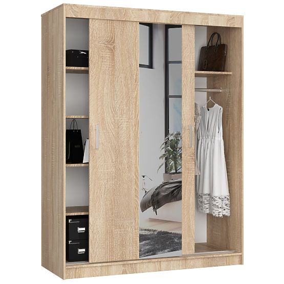 DULAP CU UȘI GLISANTE 150cm CLP SONOMA