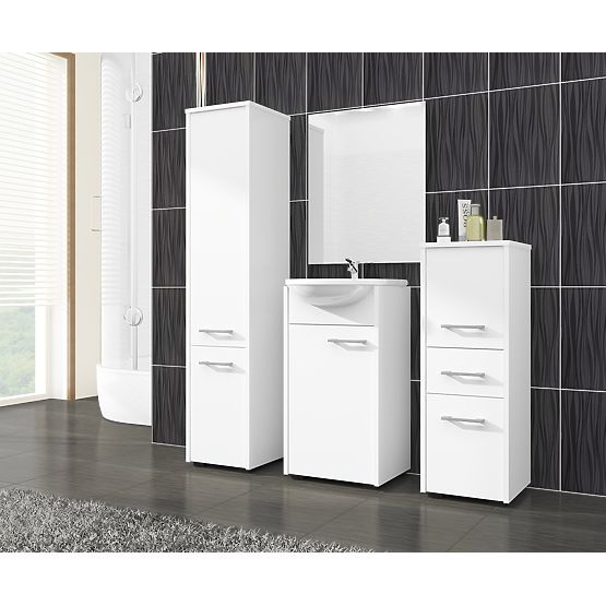 DULAP DE BAIE FIN COLOANĂ 30 2D 140cm ALB
