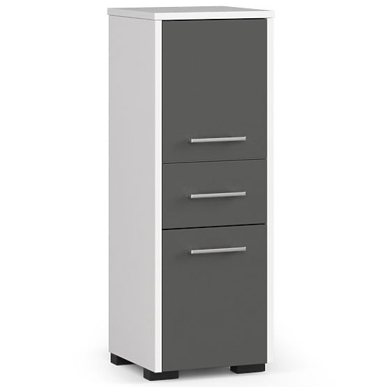 DULAP DE BAIE FIN COLOANĂ 30 2U 1S 85cm PK ALB / GRI