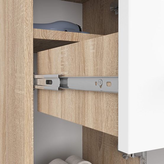 DULAP DE BAIE FIN COLOANĂ 30 2U 1S 85cm PK STEJAR SONOMA / ALB