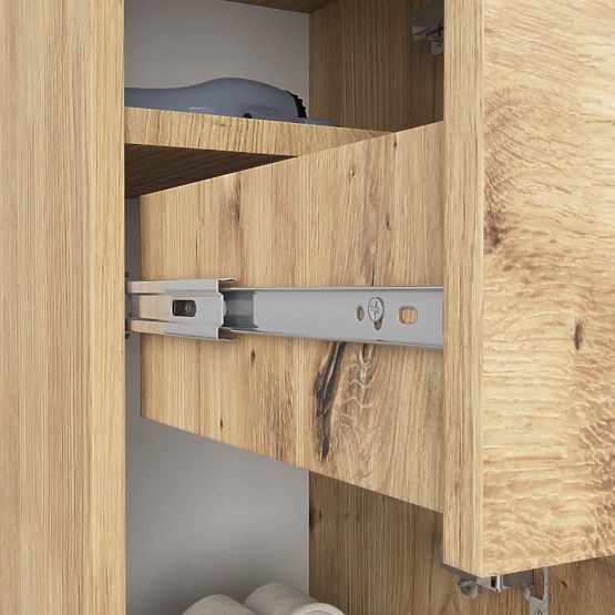 DULAP DE BAIE FIN CU STÂLP 30 2U 1S 85cm PK STEJAR ARTISAN