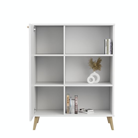 Dulap raft Fondi alb, stil scandinav