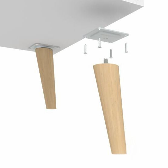 Dulap raft Fondi alb, stil scandinav