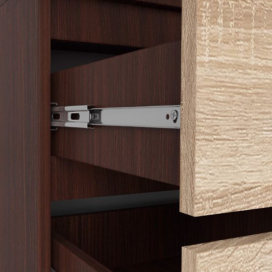 DULAP S 90 cm 2 UȘI 2 SERTARE 2 OGLINZI PK WENGE / SONOMA