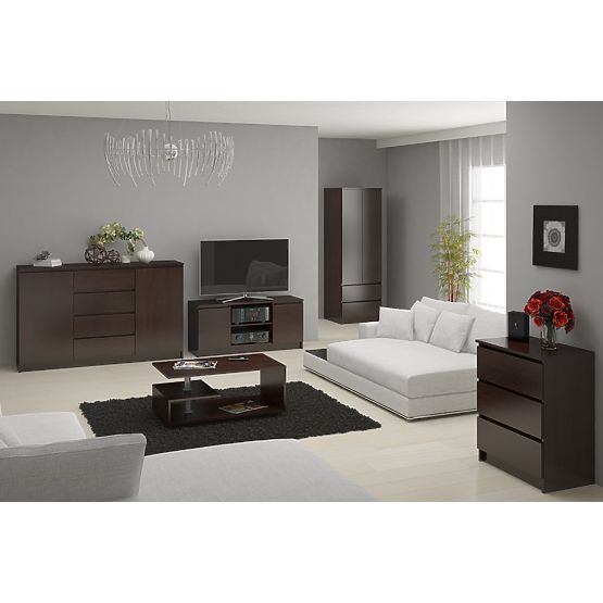 DULAP S 90 cm 2 UȘI 2 SERTARE PK WENGE