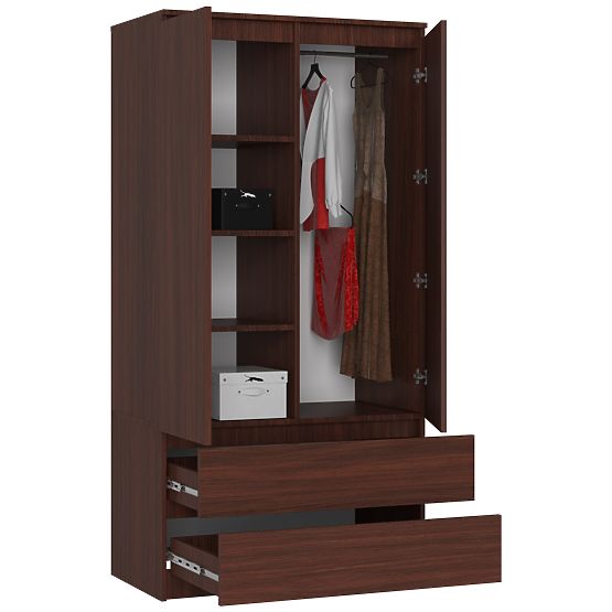 DULAP S 90 cm 2 UȘI 2 SERTARE PK WENGE