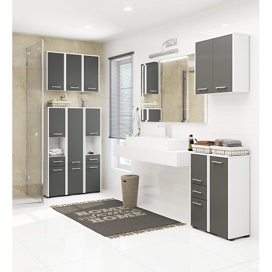 DULAP SUSPENDAT BAIE FIN W30 1D ALB / GRI