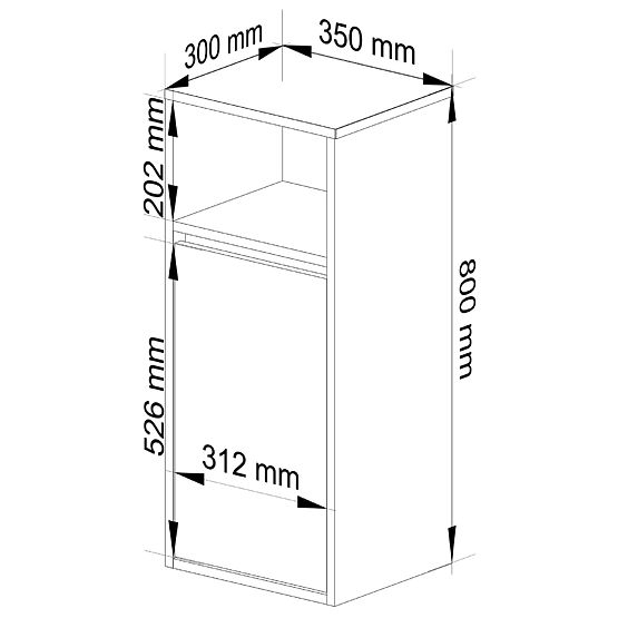 DULAP SUSPENDAT PENTRU BAIE VAMI W35 1D 1W GRAFIT GRI / STEJAR ARTISAN